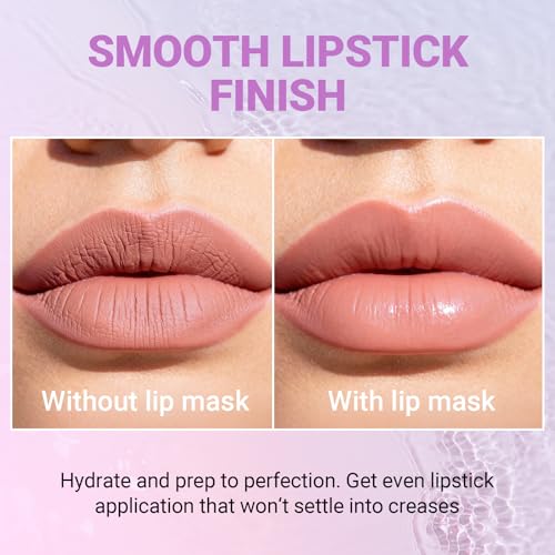 iMethod Lip Mask Overnight - Lip Sleeping Mask for Dry Lips, 8-Hour Hydrating Lip Balm with Hyaluronic Acid, Intense Moisturizing Lip Treatment to Nourish & Repair - Grape