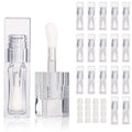 Clear Square Lip Gloss Tube Set - 18x 6ml PETG Lip Oil Containers with Wands