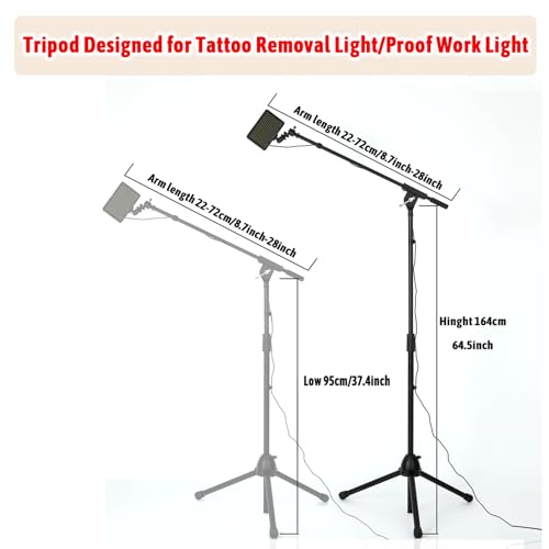 Tripod for LED Tattoo Work Light - Polarized Light Stand, Not Included