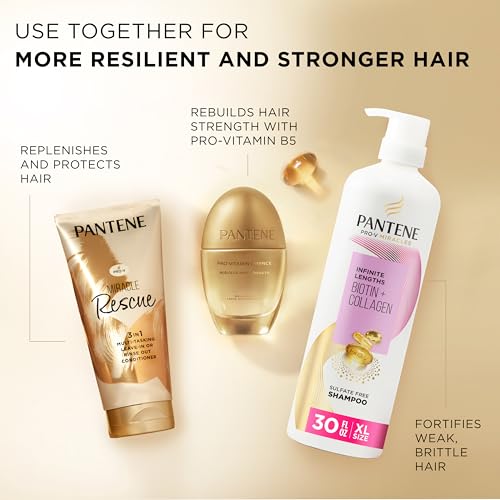 Pantene Miracle Rescue 3-in-1 Leave-In, Rinse-Off Conditioner & Heat Protectant - 6 Fl Oz Pack of 2