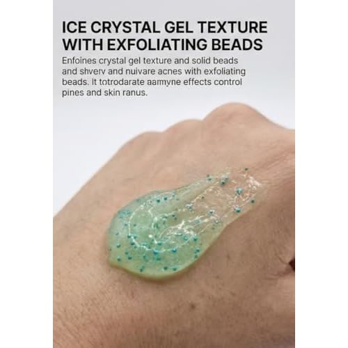 MAYA Ice Crystal Salicylic Acid Cleanser ? 2% BHA Acne Face Wash with Green Tea and Bamboo, Exfoliating Ice Scrub, Removes Dead Skin & Clears Pores ? 120 g