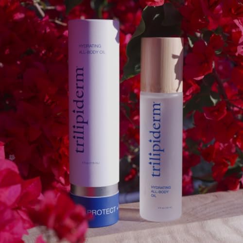Trilipiderm Hydrating All-Body Oil ? Ultra-Moisturizing, Vitamin-Rich Lipid Replacement, 4oz. Glass and Bamboo Spray Bottle