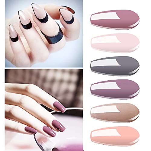 Vishine Gel Nail Polish Starter Kit - 6 Colors & 36W LED UV Lamp - Set 012