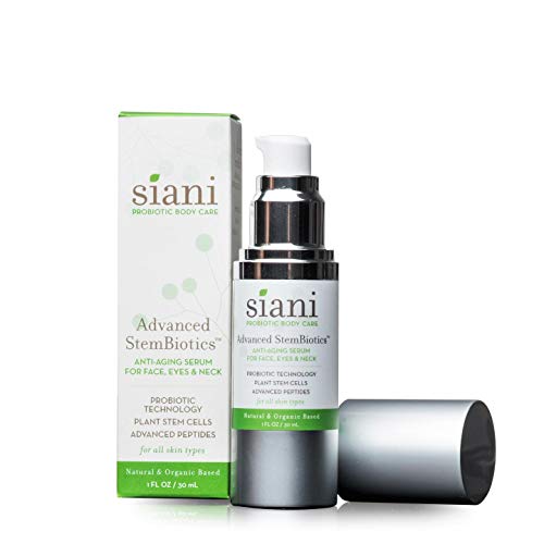 Advanced Anti Aging Serum with Plant Stem Cells, Advanced Peptides,Science Backed Probiotic Technology, Vegan, Organic & Natural Ingredients