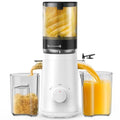 TUUMIIST Cold Press Juicer Machine with 5.8-Inch Extra Large Feed Chute – Easy to Clean BPA-Free White