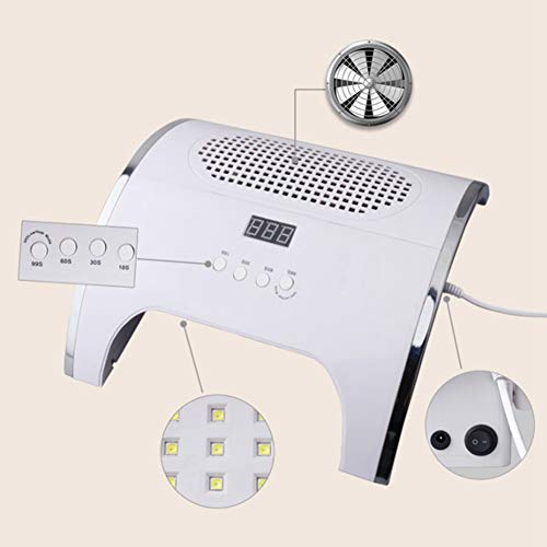 Nail Dust Extractor & Cleaner, 2-in-1 Infrared Sensor, 1 Curing Lamp, 10S/30S/60S/99S Timer, Gel Nail Polish Curing Machine