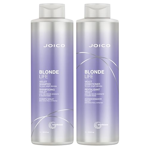 Joico Blonde Life Violet Shampoo & Conditioner Set 33.8 Fl Oz Pack of 2 - Cool Blonde Brightening