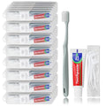20-Pack Travel Toothbrush Kit with Case, Toothpaste & Floss Picks