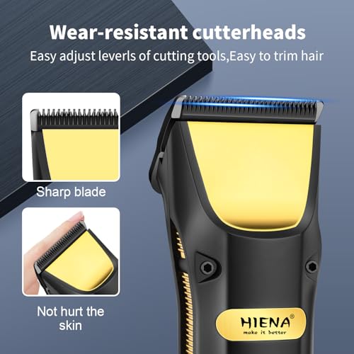 HIENA PRO Professional Cordless Hair Clippers & Grooming Kit for Men