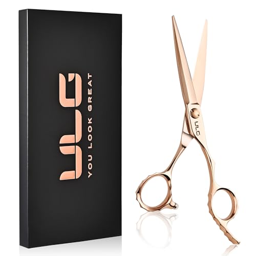 ULG Professional Hair Cutting Scissors with Luxury 18K Rose Gold