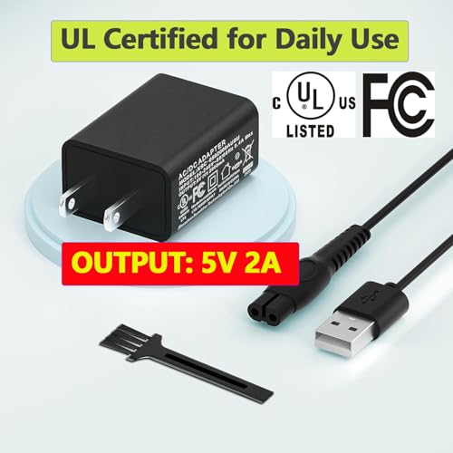 5V 2A Blade Charger Cord for Philips Norelco OneBlade QP2724 QP2834 & Multigroom MG5910 MG7900 MG9510 MG9520, S7887 S5880 Replacement Cord for Phillips 2000 3000 5000 7000 Trimmer Electric Shaver