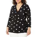 Anne Klein Women's Printed Ity 3/4 SLV Wrap Top (H22)