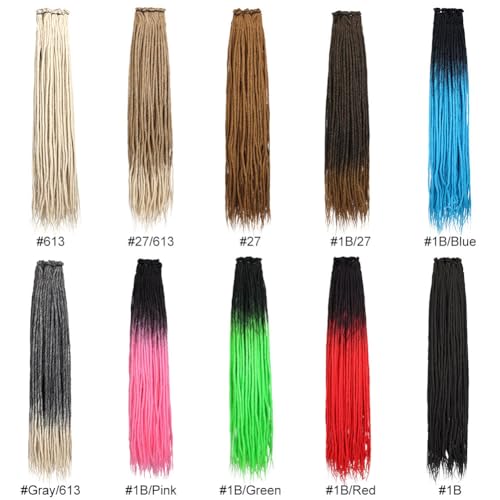 36 Inch Copper Red Dreadlock Extensions - Single Dreads 40 Strands, Variation of Straight36(40 Strands)