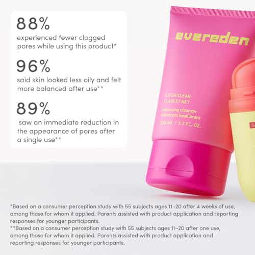 Evereden Teen Face Cleanser & Moisturizer Duo - Clear Skin for Teens