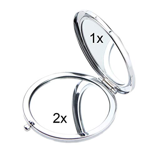 TANG SONG 12Pcs Double Compact Cosmetic Makeup Round Pocket Purse Magnification Jewel Mirror