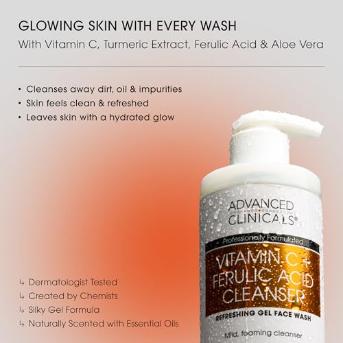 Advanced Clinicals 2-Pack Vitamin C & Glycolic Acid Face Wash Set 23.5 Fl Oz