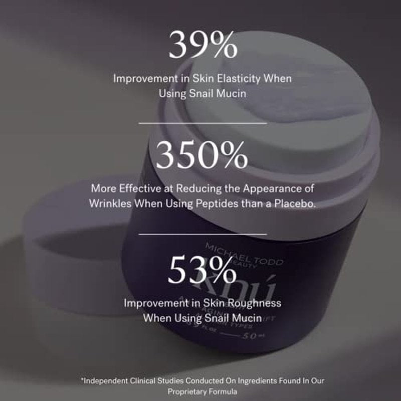 MICHAEL TODD Beauty KNU Cream ? Face Lifting, Brightening & Tightening Cream ? For Moisturizing & Rejuvenating ? With Bakuchiol, Peptides & Snail Secretion ? For All Skin Types ? 1.68 fl oz/50 mL