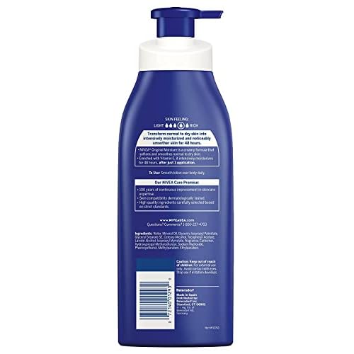 Nivea Original Daily Moisture Body Lotion 16.9 oz (Pack of 3)