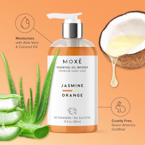 MOXE Scented 3 Pack Hand Wash - Organic, Gentle Formula, 12oz Each (Variety Pack)
