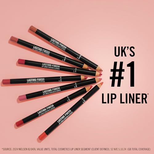 Rimmel Lasting Finish 8HR Soft Lip Liner Pencil - Vibrant, Blendable Formula to Lock Lipstick in Place for 8 Hours - 120 Pink Candy, .04oz,Pack of 1