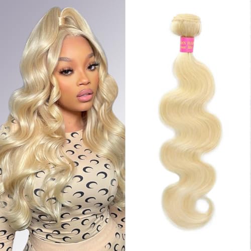 613 Blonde Body Wave Hair Bundles - 12 Inch Brazilian Virgin Human Hair - Variation BW-12 / 613