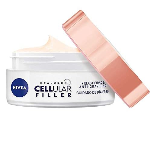 NIVEA Cellular Hyaluron Filler + Elasticity Day Cream, 50 ml Anti-Ageing Face Moisturiser with Hyaluronic Acid, Creatine and Collagen-Enhancing Actives for Smoother and Intensely Hydrated Skin
