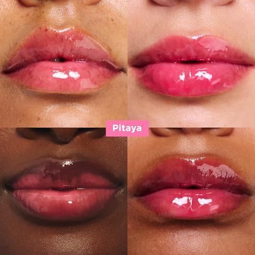 Clarins Water Lip Stain, 01 Rose Water and Lip Oil, 04 Pitaya Bundle | Buildable, Matte Finish Lip Stain | Sheer, High Shine Finish Lip Oil