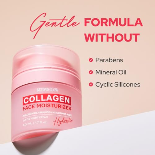 AVON Beyond Glow Collagen and Hyaluronic Acid Facial Moisturizer, Lightweight Daily Face Cream for Soft, Supple, Hydrated Skin
