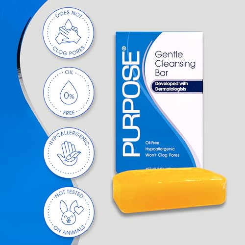 Purpose Gentle Cleansing Bar 6 oz Pack of 6 - Hypoallergenic & Sulfate-Free