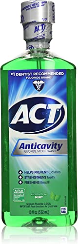 Anticavity Fluoride Mouthwash Mint 18 Fl Oz Pack of 6 - Enamel Strengthening