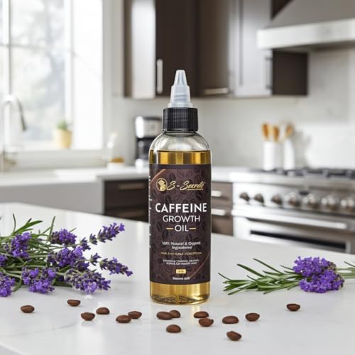 Caffeine Hair Growth Oil 4oz - Nourishing Scalp Treatment with Biotin & Botanical Oils - Variation: 4 Fluid Ounces