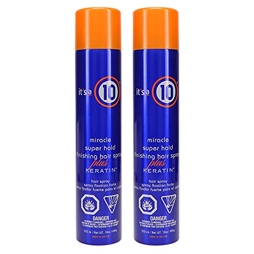 It's a 10 Miracle Super Hold Hair Spray with Keratin - Unscented, 10 oz Pack of 2