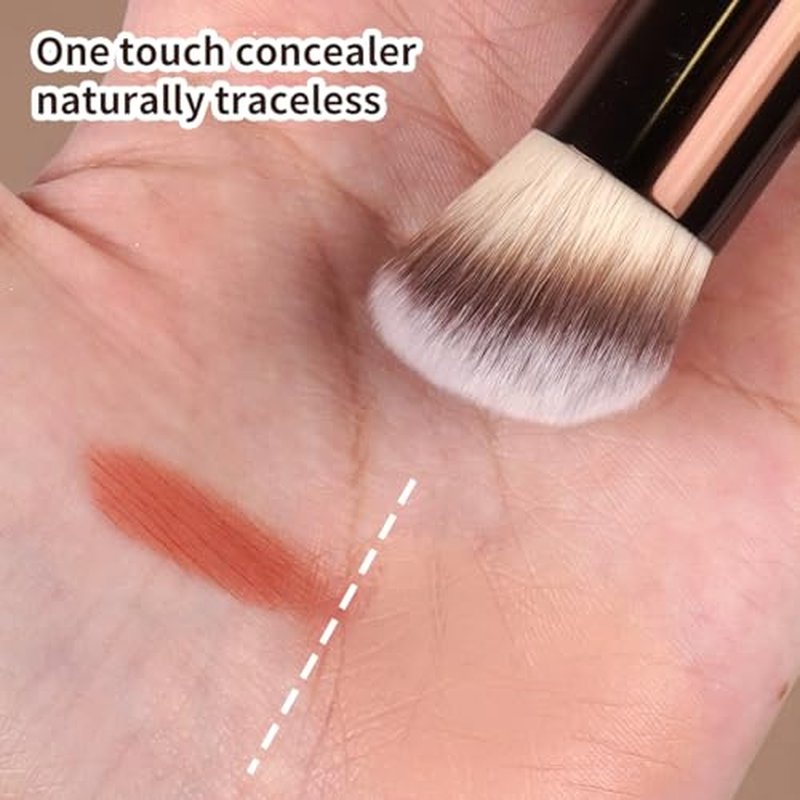 MAANGE Makeup Brush Set 19 PCS Travel Makeup Brushes Eyeshaowder Powder Concealers Foundation Professional Make Up Brush Set with Case (Coffee)