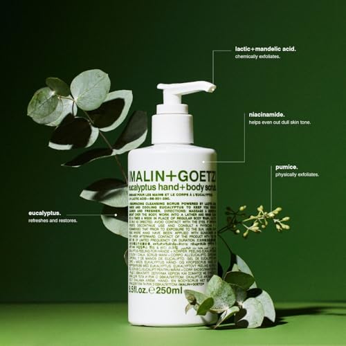 Eucalyptus Hand and Body Scrub - Resurfacing Exfoliant for Sensitive Skin - 8.5 fl oz
