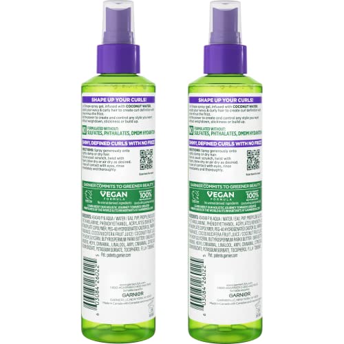 Garnier Fructis Style Curl Shape Curl Defining Spray Gel - Coconut, 8.5 Fl Oz, Pack of 2