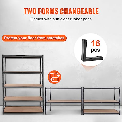 VEVOR 24x48x72 Inch Adjustable 5-Tier Heavy Duty Storage Shelving Unit with MDF Shelf Variant