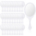 Vintage Handheld Mirror Set - White 40 Pieces for Makeup & Beauty