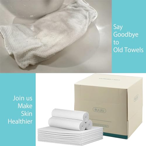Disposable Face Towels Large 10x12 Inches 200 Count - Pink Cotton Pack of 4