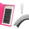 5D U Shaped Eyelash Extensions, Volume Crisscross Lashes Handwoven Wispy Clusters for Professional Lash Artists(5D-U-Single Tip-0.07 C-8-15mmMIX)