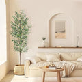 Artificial Olive Tree 6ft Tall Faux Potted Plant with 648 Leaves & 24 Fruits - 1 Pack