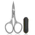 Germanikure Curved Nail & Cuticle Scissors with Leather Sleeve - Precision German Craftsmanship