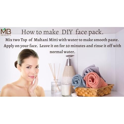 MB Herbals Fullers Earth Powder 8 oz | 227 Gram | Fuller's Earth | Multani Mitti | Bentonite Clay for Face Pack | No Fragrance | No Preservative