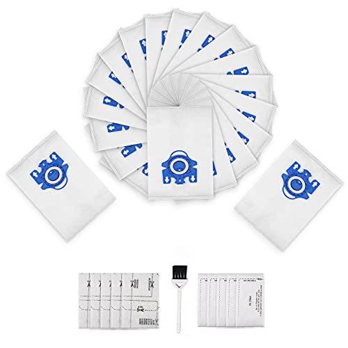 Blue & White 20 Pack 3D Airclean Dust Bags for Miele GN Vacuum Cleaners