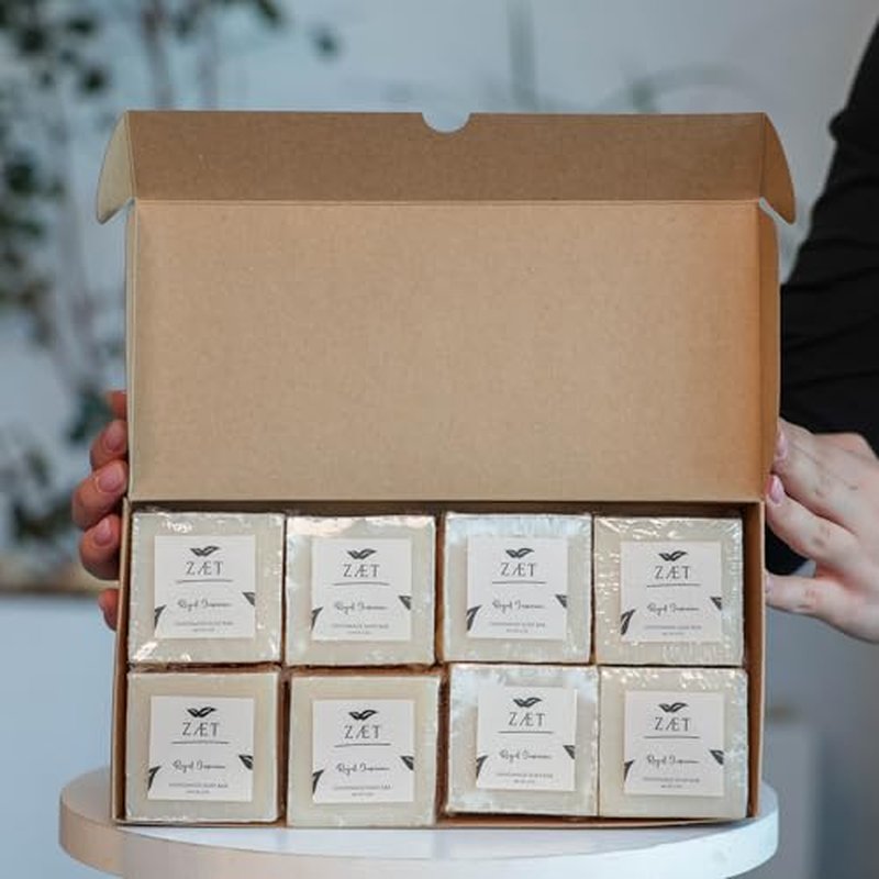 8-Pack Royal Jasmine Bar Soap ? Natural Jasmine Extract with Olive Oil and Coconut Oil - Handmade Soap Bar for Face, Body and Hands - Ideal for All Skin Types, Men and Women
