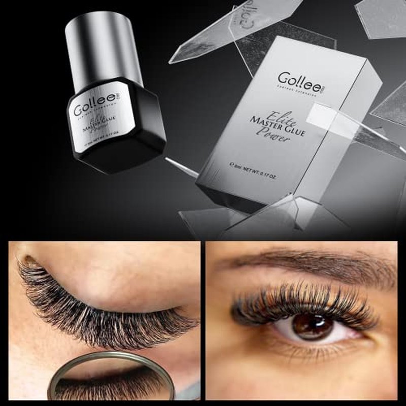 Eyelash Extension Glue 0.5 Sec Fast Drying/Retention 6-8 Week /(0.17fl.oz / 5ml) Waterproof Max Bonding Eyelash Glue for Semi Permanent Extensions Professional USE ONLY Black Adhesive