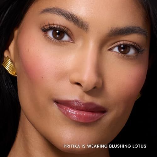 Prakti KhushiKiss Blushing Lotus Lip Oil - Hydrating & Plumping, High Shine, 0.17 oz