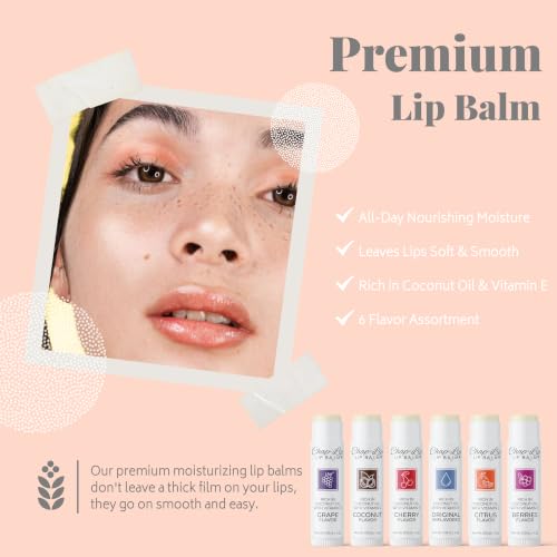 Chap-Lip Vitamin E Lip Balm Jar 60 Count with Coconut Oil & Flavors - Original Variation