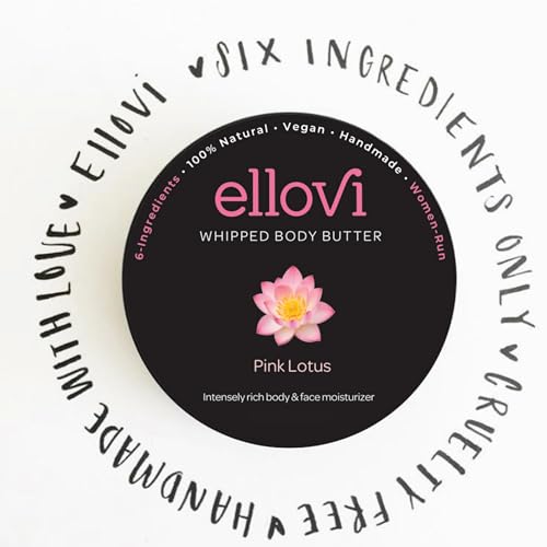 Ellovi Pink Lotus Whipped Body Butter – Vegan Hydrating Moisturizer 2 oz – Variation of THIS listing