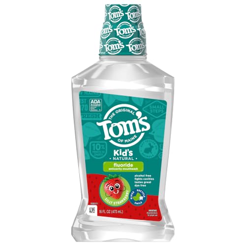 Kids Fluoride Mouthwash Silly Strawberry 16 Fl Oz Pack of 6 - Natural Cavity Protection