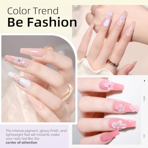 Major Dijit Acrylic Nail Kit Starter Set for Beginners - Clear, White, Nude